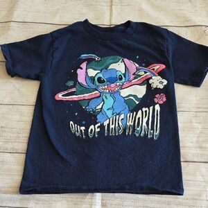Kids Navy Blue Graphic T-Shirt